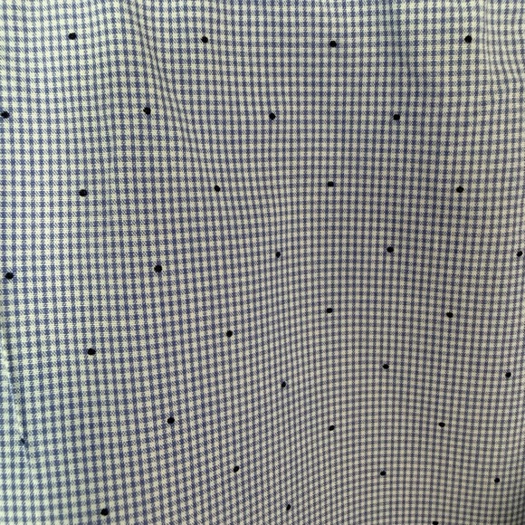 Denim and Flower Ricky Singh Blue Check & Dot Button Up Long sleeve Size Medium - Picture 3 of 10
